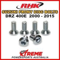 RHK FRONT HEAVY DUTY BRAKE DISC BOLT SET For Suzuki DRZ400E DRZ 400E 2000-2015 MOTO