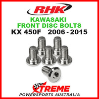 RHK MX FRONT HEAVY DUTY BRAKE DISC BOLT SET KAWASAKI KX450F KXF450 2006-2015
