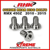 RHK MX REAR HEAVY DUTY BRAKE DISC BOLT SET For Suzuki RMX450Z RMX 450Z 2010-2015