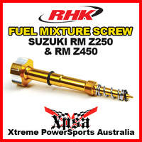 RHK FUEL MIXTURE SCREW KEIHIN FCR CARBY GOLD For Suzuki RM Z250 Z450 RMZ 250 450