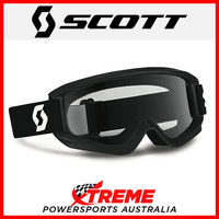 Scott Agent Youth Black Goggles With Clear Lens Motocross Dirt Bike