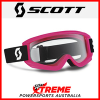 Scott Agent Youth Pink Goggles With Clear Lens Motocross Dirt Bike