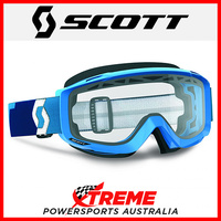 Scott Split OTG Enduro Blue Goggles With Clear Lens Motocross Dirt Bike