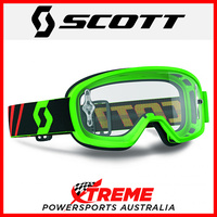Scott Buzz Fluo Green Goggles With Clear Lens Motocross Dirt Bike
