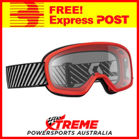 Scott Red Buzz MX Goggles With Clear Lens Motocross Dirt Bike
