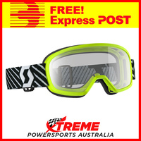 Scott Yellow Buzz MX Goggles With Clear Lens Motocross Dirt Bike