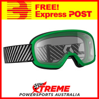 Scott Green Buzz MX Goggles With Clear Lens Motocross Dirt Bike