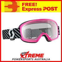 Scott Pink Buzz MX Goggles With Clear Lens Motocross Dirt Bike