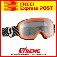 Scott Orange Buzz MX Goggles With Clear Lens Motocross Dirt Bike