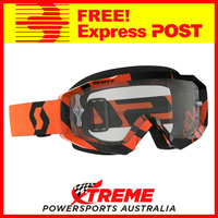 Scott Black/Orange Hustle MX Goggles With Clear Lens Motocross Dirt Bike