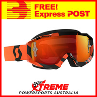 Scott Black/Orange Hustle MX Goggles With Orange Chrome Lens Motocross Dirt Bike