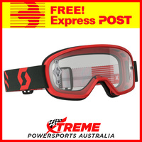 Scott Red/Black Buzz MX Pro Goggles With Clear Lens Motocross Dirt Bike