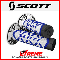 Scott Diamond Grip Full Waffle Blue/White Motocross Handlebar 2196261006