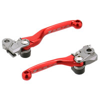 Zeta Honda CRF250R 2007-2018 Red Pivot Brake Clutch Lever Set FP ZE44-0103