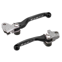 Zeta Kawasaki KX250F 2013-2018 Black Pivot Brake Clutch Lever Set FP ZE44-1111