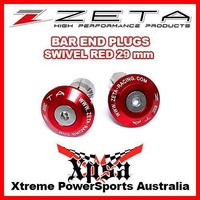 ZETA 29mm RED BAR END PLUGS PLUG SWIVEL HANDLEBAR GRIP CAPS DIRT BIKE MX