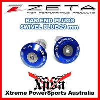 ZETA 29mm BLUE BAR END PLUGS PLUG SWIVEL HANDLEBAR GRIP CAPS DIRT BIKE MX