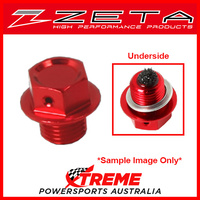 Red Magnetic Drain Bolt M10X15-P1.5 Kawasaki KX100 2001-2018, Zeta ZE58-1323