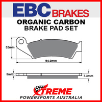 EBC Honda CR250R 1987-1994 Organic Carbon Front Brake Pad FA125TT