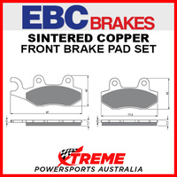 EBC Yamaha TT-R230 05-17 Sintered Copper Front Brake Pad FA135R