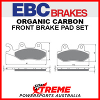 EBC Yamaha TT-R250 94-12 Organic Carbon Front Brake Pad FA135TT