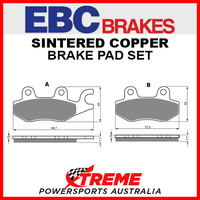 EBC Kawasaki KVF750 B-Force EPS 12-18 Sintered Copper Front R/ Brake pad FA165R