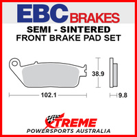 EBC Honda CB750F2 1992-1999 Semi-Sintered Front Brake Pad FA196V