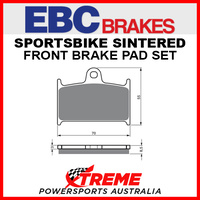 EBC Triumph 600 Daytona 2003-2004 HH Sintered Front Brake Pad FA236HH