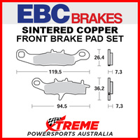 EBC Kawasaki KX85 Big Wheel 2001-2018 Sintered Copper Front Brake Pad FA258R