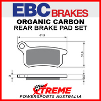 KTM 85 SX 19/16" Wheels 2003-2010 Organic Carbon Rear Brake Pad FA357TT