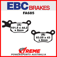 Can-Am Defender XT 799cc 2016 EBC Copper Sintered Front Right Brake Pads, FA685R