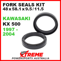 46x58.1x9.5/11.5 MX FORK SEALS KIT KAWASAKI KX500 KX 500 1997-2004 OFF ROAD
