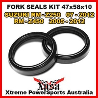 47x58x10 FORK SEALS KIT For Suzuki RMZ250 RM Z250 2007-2012 RMZ450 Z450 2005-2012 MX