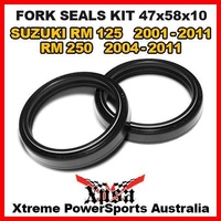 47x58x10 FORK SEALS KIT For Suzuki RM125 RM 125 2001-2011 RM250 RM 250 2004-2011 MX
