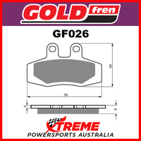 KTM MX 250 88-91 Goldfren Sintered Off Road Rear Brake Pads GF026K5
