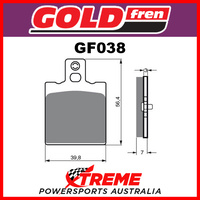 Ducati S4RS 2006 Goldfren Sintered Off Road Rear Brake Pad GF038K5