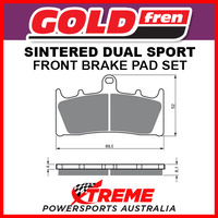 Goldfren For Suzuki GSX-R1000 2001-2002 Sintered Dual Sport Front Brake Pads GF039-S3