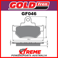 For Suzuki DR 600 RK 89 Goldfren Sintered Dual Sport Front Brake Pad GF046S3