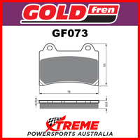 Yamaha SRX 400 90-96 Goldfren Sintered Dual Sport Front Brake Pads GF073S3