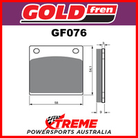 For Suzuki GS 1100 GZ 1982 Goldfren Sintered Dual Sport Rear Brake Pads GF076S3