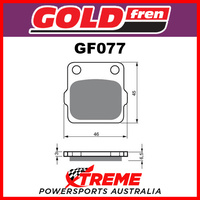 For Suzuki RM 125 H/J 87-88 Goldfren Sintered Dual Sport Rear Brake Pad GF077S3