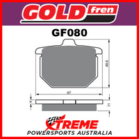 Honda CX 500 CA/CB/Z/A/B 79-81 Sinter Dual Sport Front Brake Pads GF080S3