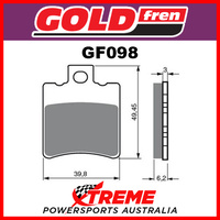 Gilera Runner 50 1998 Sintered Dual Sport Front Brake Pad Goldfren GF098S3