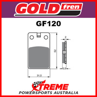 Aprilia TRX 240 M 89 Goldfren Sintered Off Road Rear Brake Pads GF120K5