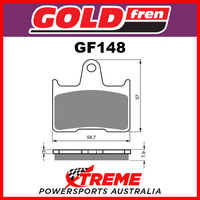 For Suzuki GSX 1400 01-07 Goldfren Sintered Dual Sport Rear Brake Pads GF148S3