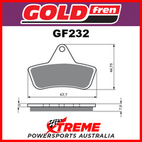 Arctic Cat 400 4x4 Auto ACT 2004 Sintered Off Road Front Brake Pad GF232K5