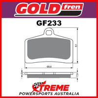 Aprilia RS4 50 4T 11-14 Goldfren Sintered Dual Sport Front Brake Pads GF233S3