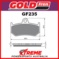 Goldfren MV 750 F4 SPR 2001-2004 Sintered Dual Sport Rear Brake Pad GF235S3