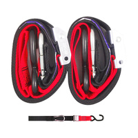 Gorillas Grip Tie Down Strap 38mm Black/Red Loop Pair