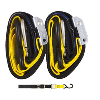 Gorillas Grip Tie Down Strap 38mm Black/Yellow Loop Pair